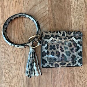 Leopard Print Key & Card Holder
